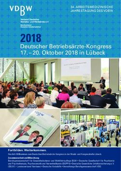 2018 Deutscher Betriebsärzte-Kongress 17 - 20. Oktober 2018 in Lübeck