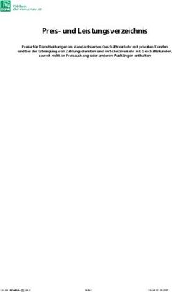 PREIS- UND LEISTUNGSVERZEICHNIS - PSD BANK RHEINNECKARSAAR EG