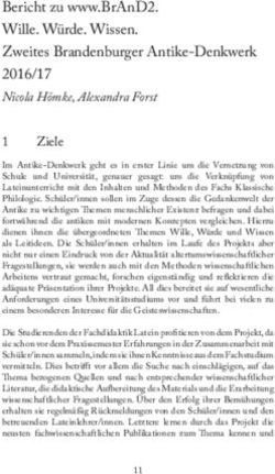 BERICHT ZU WWW.BRAND2. WILLE. WÜRDE. WISSEN. ZWEITES BRANDENBURGER ANTIKE-DENKWERK 2016/17 - PUBLISH.UP