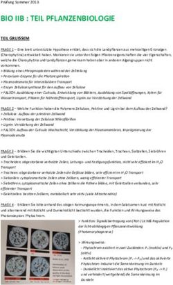 BIO IIB : TEIL PFLANZENBIOLOGIE - TEIL GRUISSEM - VEBIS