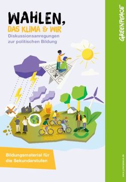 WAHLEN, Diskussionsanregungen zur politischen Bildung - Bildungsmaterial für die Sekundarstufen - Greenpeace