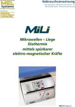 Mikrowellen - Liege Diathermie mittels sp&uuml;rbarer elektro-magnetischer Kr&auml;fte - Gebrauchsanweisung
