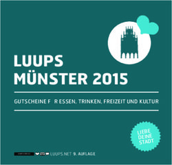 LUUPS M&Uuml;NSTER 2015 GUTSCHEINE F&Uuml;R ESSEN, TRINKEN, FREIZEIT UND KULTUR