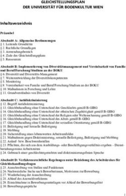 GLEICHSTELLUNGSPLAN DER UNIVERSITÄT FÜR BODENKULTUR WIEN - BOKU