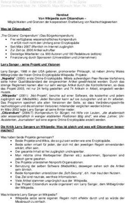 Handout Von Wikipedia zum Citizendium