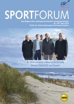SPORTFORUM - Schleswig-Holsteinischer SportDIALOG in Damp - Das Magazin des Landessportverbandes Schleswig-Holstein Nr. 159 I April 2019 PLUS ...