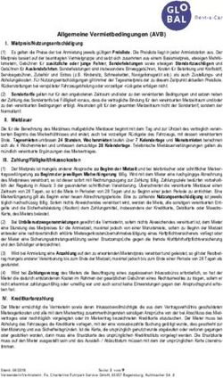 I. Mietpreis/Nutzungsentsch&auml;digung - Global Rent-a-Car
