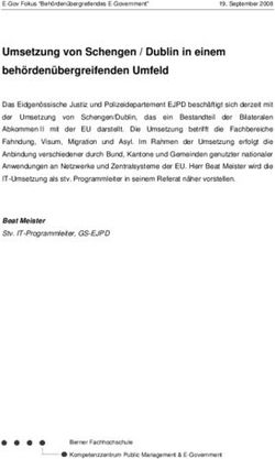 Umsetzung von Schengen / Dublin in einem behördenübergreifenden Umfeld