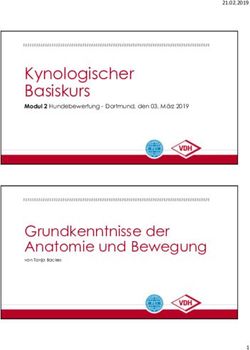 Kynologischer Basiskurs - Grundkenntnisse der Anatomie und Bewegung 21.02.2019 - VDH