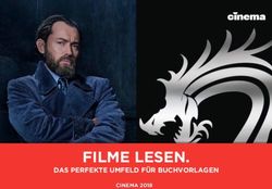 FILME LESEN. DAS PERFEKTE UMFELD F&Uuml;R BUCHVORLAGEN - CINEMA 2018 - Burda Community Network