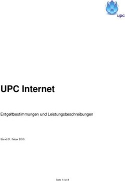 UPC Internet Entgeltbestimmungen und Leistungsbeschreibungen - Stand 01. Feber 2010 - UPC Austria