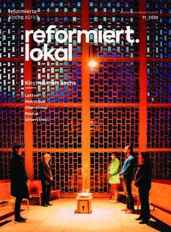 Reformiert. lokal Kirchenkreis sechs - 11 | 2020 - Reformierte Kirche Z&uuml;rich