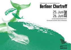 Berliner Chortreff 25. Juni 26. Juni - Informationen zur Ausschreibung zum