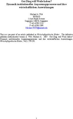 Gut Ding will Weile haben? Dynamik institutioneller Anpassungsprozesse und ihre wirtschaftlichen Auswirkungen