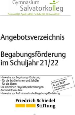 Angebotsverzeichnis Begabungsförderung im Schuljahr 21/22 - Hinweise zur Begabungsförderung - für die Schülerinnen und Schüler - für die Eltern ...