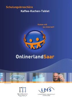 Schulungsbroschüre Kaffee-Kuchen-Tablet - Komm mit ins Internet! - Onlinerland Saar