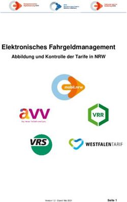Elektronisches Fahrgeldmanagement - Abbildung und Kontrolle der Tarife in NRW
