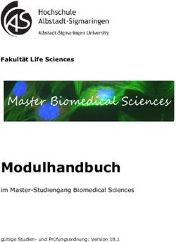 Modulhandbuch - Fakultät Life Sciences - im Master-Studiengang Biomedical Sciences - Hochschule Albstadt-Sigmaringen