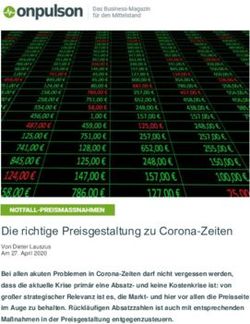 Die richtige Preisgestaltung zu Corona-Zeiten - EbelHofer ...