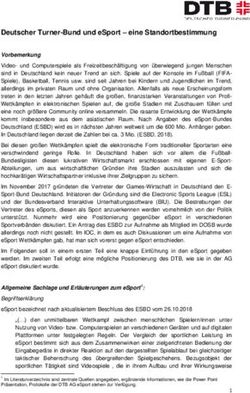 Deutscher Turner-Bund und eSport - eine Standortbestimmung