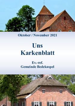 Uns Karkenblatt Oktober / November 2021 Ev.-ref. Gemeinde Bedekaspel - Reformiert.de
