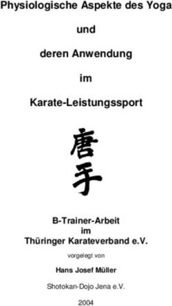 Physiologische Aspekte des Yoga und deren Anwendung im Karate-Leistungssport - B-Trainer-Arbeit im Thüringer Karateverband e.V.
