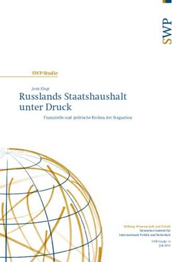 Russlands Staatshaushalt unter Druck - SWP-Studie Janis Kluge - Stiftung Wissenschaft und Politik
