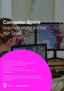 Computer-Spiele machen nicht immer nur Spa&szlig;