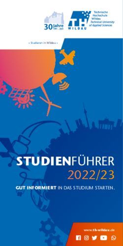 STUDIENF&Uuml;HRER 2022/23 - GUT INFORMIERT IN DAS STUDIUM STARTEN - TH Wildau