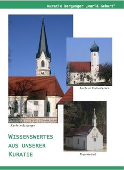 WISSENSWERTES AUS UNSERER KURATIE - Pfarrei Glonn