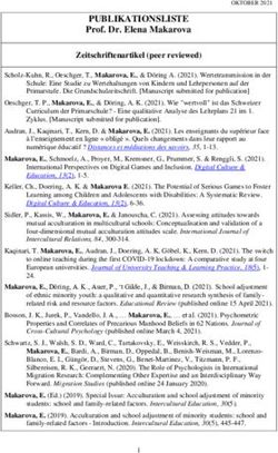 PUBLIKATIONSLISTE Prof. Dr. Elena Makarova Zeitschriftenartikel (peer reviewed)