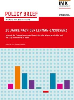 10 JAHRE NACH DER LEHMAN-INSOLVENZ - Ist nach der Finanzkrise vor der Finanzkrise oder wie unterscheidet sich die Lage von damals zu heute? ...