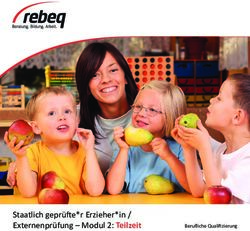 Staatlich gepr&uuml;fte*r Erzieher*in / Externenpr&uuml;fung - Modul 2: Teilzeit - Berufliche Qualifizierung