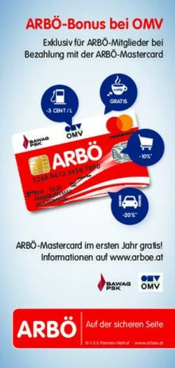 ARB&Ouml;-Bonus bei OMV Exklusiv f&uuml;r ARB&Ouml;-Mitglieder bei Bezahlung mit der ARB&Ouml;-Mastercard