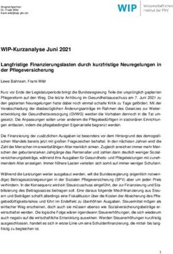 WIP-Kurzanalyse Juni 2021 Langfristige Finanzierungslasten durch kurzfristige Neuregelungen in der Pflegeversicherung
