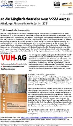 An die Mitgliederbetriebe vom VSSM Aargau - Mitteilungen / Informationen f&uuml;r das Jahr 2015 VUH-Umweltschutzkontrollen