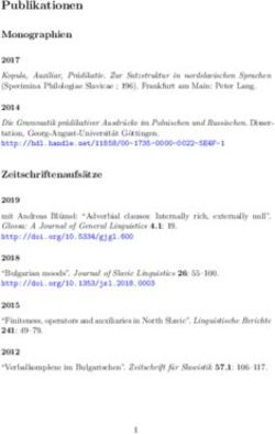 Publikationen Monographien