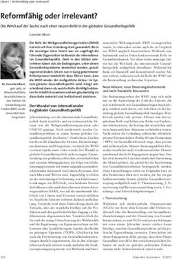 Reformf&auml;hig oder irrelevant? - Die WHO auf der Suche nach einer neuen Rolle in der globalen Gesundheitspolitik - Zeitschrift Vereinte Nationen