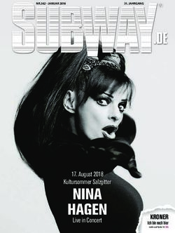 NINA HAGEN 17. August 2018 Kultursommer Salzgitter - KRONER - SUBWAY Magazin