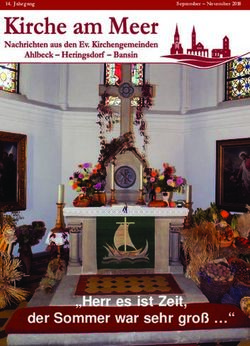 "Herr es ist Zeit, der Sommer war sehr groß " - Jahrgang - Kirche auf Usedom