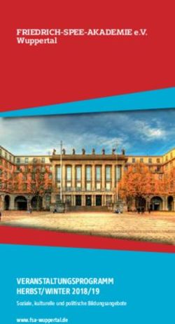 VERANSTALTUNGSPROGRAMM HERBST/WINTER 2018/19 - Soziale, kulturelle und politische Bildungsangebote
