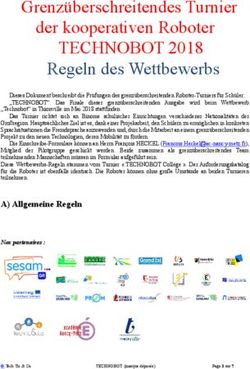 TECHNOBOT 2018 Regeln des Wettbewerbs - Grenz&uuml;berschreitendes Turnier der kooperativen Roboter