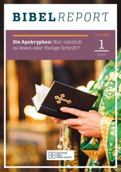 Die Apokryphen: Nur nützlich zu lesen oder Heilige Schrift?