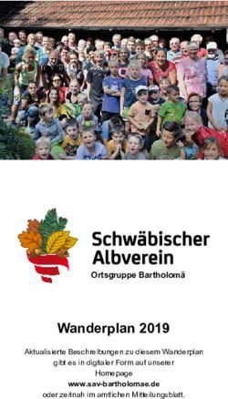 Wanderplan 2019 Ortsgruppe Bartholomä - Schwäbischer Albverein Ortsgruppe Bartholomä