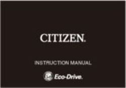 INSTRUCTION MANUAL - Citizen Watch Europe
