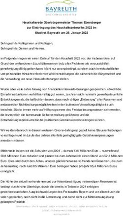 Haushaltsrede Oberbürgermeister Thomas Ebersberger zur Einbringung des Haushaltsentwurfes 2022 im Stadtrat Bayreuth am 26. Januar 2022 - Stadt ...