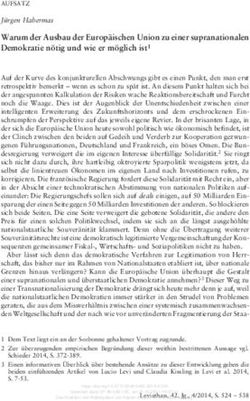 Warum der Ausbau der Europ&auml;ischen Union zu einer supranationalen Demokratie n&ouml;tig und wie er m&ouml;glich ist1