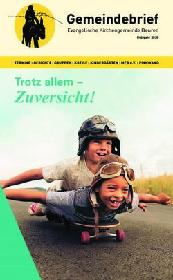 Zuversicht! Trotz allem-Gemeindebrief - Evangelische Kirchengemeinde Beuren
