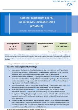 (COVID-19) Täglicher Lagebericht des RKI zur Coronavirus-Krankheit-2019