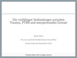 Die vielfältigen Verbindungen zwischen Trauma, PTBS und interpersoneller Gewalt - Rachel Dekel The Louis and Gabi Weisfeld School of Social Work ...